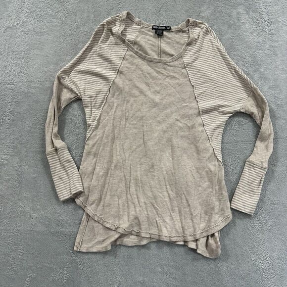 Miss Chievous Tops - Miss Chievous Long Sleeve Shirt Women Medium Beige Boho